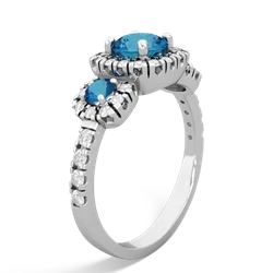 Opal Regal Halo 14K White Gold ring R5350