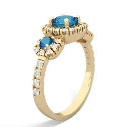 Alexandrite Regal Halo 14K Yellow Gold ring R5350