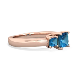 Tanzanite Three Stone Trellis 14K Rose Gold ring R4015