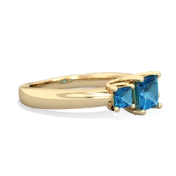 Sapphire Three Stone Trellis 14K Yellow Gold ring R4015