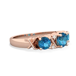 Tanzanite Hugs And Kisses 14K Rose Gold ring R5016