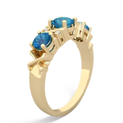 Opal Hugs And Kisses 14K Yellow Gold ring R5016