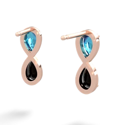 London Topaz Infinity 14K Rose Gold earrings E5050