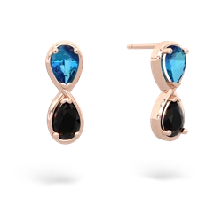 London Topaz Infinity 14K Rose Gold earrings E5050