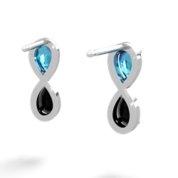 London Topaz Infinity 14K White Gold earrings E5050