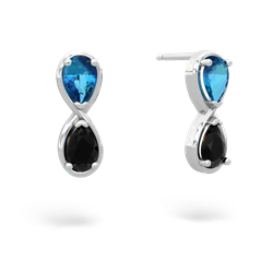 London Topaz Infinity 14K White Gold earrings E5050