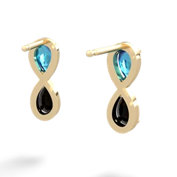 London Topaz Infinity 14K Yellow Gold earrings E5050