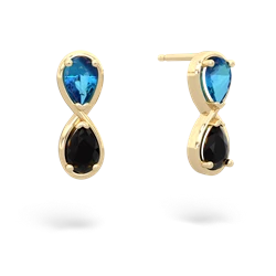 London Topaz Infinity 14K Yellow Gold earrings E5050