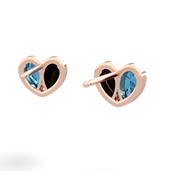 London Topaz 'Our Heart' 14K Rose Gold earrings E5072