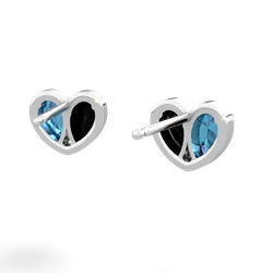 London Topaz 'Our Heart' 14K White Gold earrings E5072