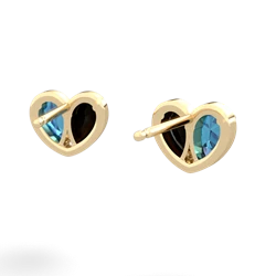 London Topaz 'Our Heart' 14K Yellow Gold earrings E5072