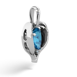 London Topaz Two Become One 14K White Gold pendant P5330