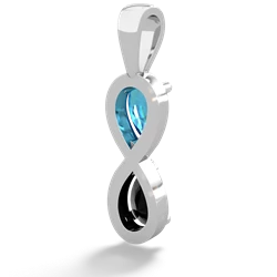 London Topaz Infinity 14K White Gold pendant P5050