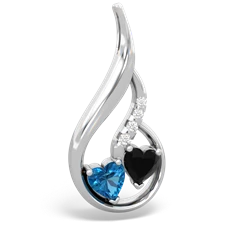 London Topaz Keepsake Curves 14K White Gold pendant P5450