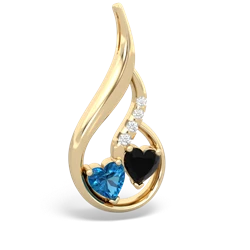 London Topaz Keepsake Curves 14K Yellow Gold pendant P5450