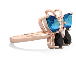 London Topaz Butterfly 14K Rose Gold ring R2215