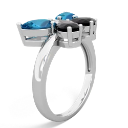 London Topaz Butterfly 14K White Gold ring R2215