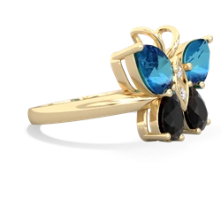 London Topaz Butterfly 14K Yellow Gold ring R2215