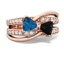 London Topaz Bowtie 14K Rose Gold ring R2360