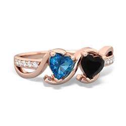 London Topaz Side By Side 14K Rose Gold ring R3090