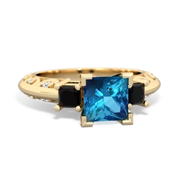 London Topaz Eternal Embrace Engagement 14K Yellow Gold ring C2001