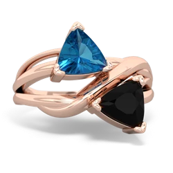 London Topaz Split Band Swirl 14K Rose Gold ring R2341