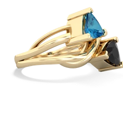 London Topaz Split Band Swirl 14K Yellow Gold ring R2341