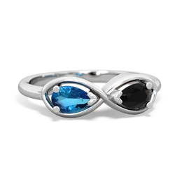 London Topaz Infinity 14K White Gold ring R5050