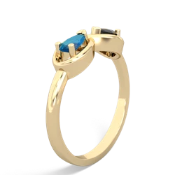 London Topaz Infinity 14K Yellow Gold ring R5050