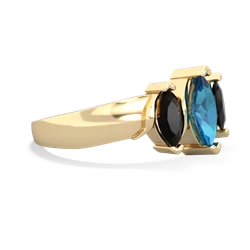 London Topaz Three Peeks 14K Yellow Gold ring R2433