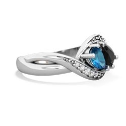 London Topaz Summer Winds 14K White Gold ring R5342