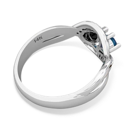 London Topaz Summer Winds 14K White Gold ring R5342