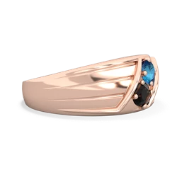 London Topaz Men's Streamline 14K Rose Gold ring R0460