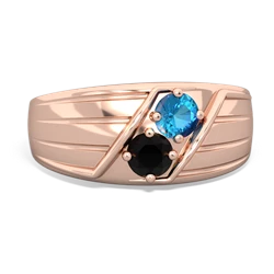 London Topaz Men's Streamline 14K Rose Gold ring R0460