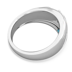 London Topaz Men's Streamline 14K White Gold ring R0460