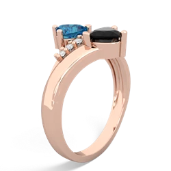 London Topaz Heart To Heart 14K Rose Gold ring R2064