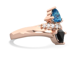 London Topaz Heart To Heart 14K Rose Gold ring R2064