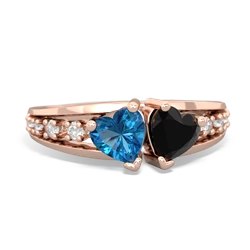 London Topaz Heart To Heart 14K Rose Gold ring R3342