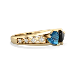 London Topaz Heart To Heart 14K Yellow Gold ring R3342