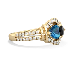 London Topaz Art-Deco Keepsake 14K Yellow Gold ring R5630