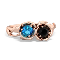 London Topaz Rose Garden 14K Rose Gold ring R5510