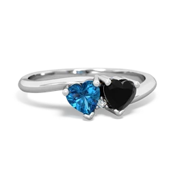 London Topaz Sweethearts 14K White Gold ring R5260