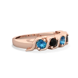 London Topaz Anniversary Band 14K Rose Gold ring R2089