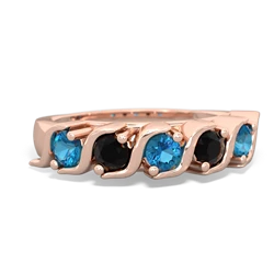 London Topaz Anniversary Band 14K Rose Gold ring R2089