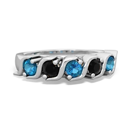 London Topaz Anniversary Band 14K White Gold ring R2089