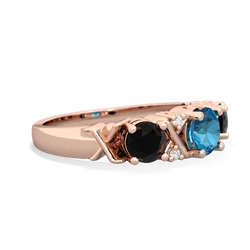 London Topaz Hugs And Kisses 14K Rose Gold ring R5016