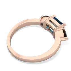 London Topaz Three Stone 14K Rose Gold ring R5235