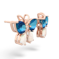 London Topaz Butterfly 14K Rose Gold earrings E2215