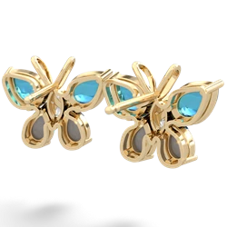 London Topaz Butterfly 14K Yellow Gold earrings E2215