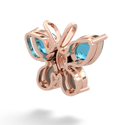 London Topaz Butterfly 14K Rose Gold pendant P2215